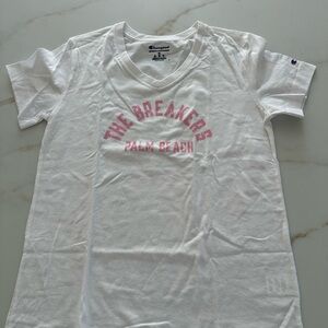 The Breakers Champion White and Pink Short Sleeve Tee size M